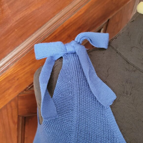 Chicos Blue Shoulder Tie Pullover Sweater Size 1 - Picture 7 of 7